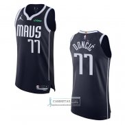 Camiseta Dallas Mavericks Luka Doncic NO 77 Statement Autentico 2022-23 Azul