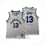 Camiseta Dallas Mavericks Steve Nash NO 13 Mitchell & Ness 1998-99 Blanco