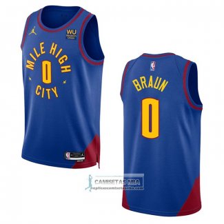 Camiseta Denver Nuggets Christian Braun NO 0 Statement 2022-23 Azul