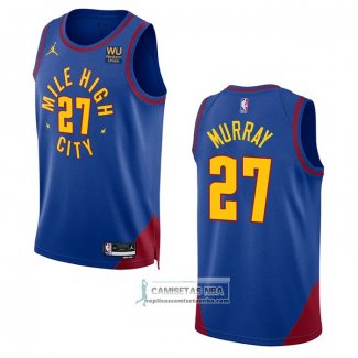 Camiseta Denver Nuggets Jamal Murray NO 27 Statement 2022-23 Azul