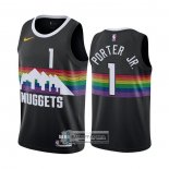 Camiseta Denver Nuggets Michael Porter JR. Ciudad Negro