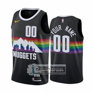 Camiseta Denver Nuggets Personalizada Ciudad Negro