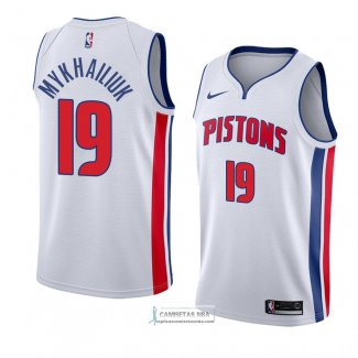 Camiseta Detroit Pistons Svi Mykhailiuk Association 2018 Blanco