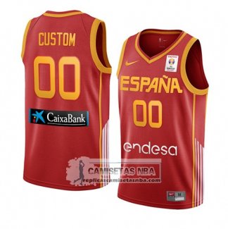 Camiseta Espana Personalizada 2019 FIBA Baketball World Cup Rojo