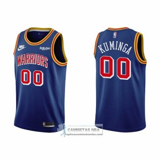 Camiseta Golden State Warriors Jonathan Kuminga NO 00 75th Anniversary Azul