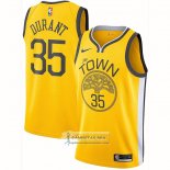 Camiseta Golden State Warriors Kevin Durant NO 35 Earned Amarillo