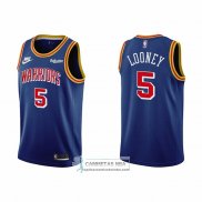 Camiseta Golden State Warriors Kevon Looney NO 5 75th Anniversary Azul