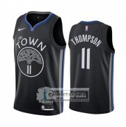 Camiseta Golden State Warriors Klay Thompson Ciudad Negro