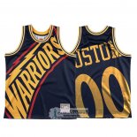 Camiseta Golden State Warriors Personalizada Mitchell & Ness Big Face Azul