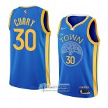 Camiseta Golden State Warriors Stephen Curry NO 30 Earned 2022-23 Azul