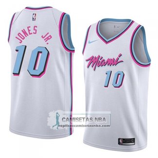 Camiseta Heat Derrick Jones Jr. Ciudad 2018 Blanco