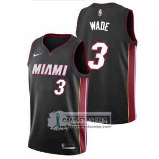 Camiseta Heat Wade Ciudad 2017-18 Negro