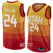 Camiseta Jazz Grayson Allen Ciudad 2017-18 Amarillo