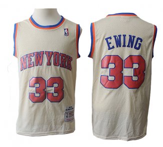 Camiseta Knicks Patrick Ewing Retro Crema