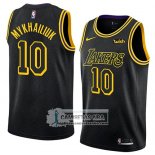 Camiseta Lakers Sviatoslav Mykhailiuk Ciudad 2018 Negro