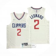 Camiseta Los Angeles Clippers Kawhi Leonard NO 2 Association 2020-21 Autentico Blanco