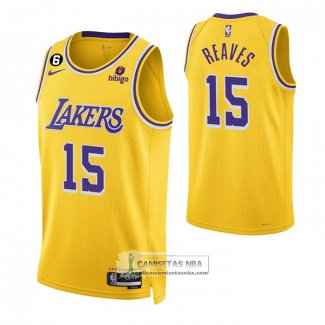 Camiseta Los Angeles Lakers Austin Reaves NO 15 Icon 2022-23 Amarillo