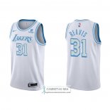 Camiseta Los Angeles Lakers Austin Reaves NO 31 Ciudad 2021-22 Blanco