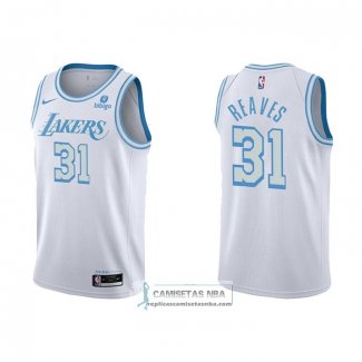 Camiseta Los Angeles Lakers Austin Reaves NO 31 Ciudad 2021-22 Blanco