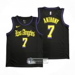 Camiseta Los Angeles Lakers Carmelo Anthony NO 7 Ciudad 2019-20 Negro