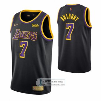 Camiseta Los Angeles Lakers Carmelo Anthony NO 7 Earned Negro