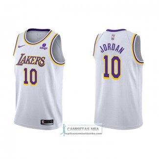 Camiseta Los Angeles Lakers DeAndre Jordan NO 10 Association 2021-22 Blanco