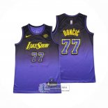 Camiseta Los Angeles Lakers Luka Doncic NO 77 Ciudad 2024 Violeta