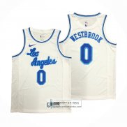 Camiseta Los Angeles Lakers Russell Westbrook NO 0 Classic 2019-20 Blanco