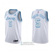 Camiseta Los Angeles Lakers Talen Horton-Tucker NO 5 Ciudad 2021-22 Blanco