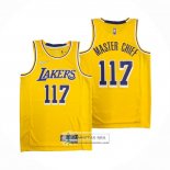 Camiseta Los Angeles Lakers x X-BOX Master Chief NO 117 Amarillo