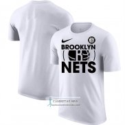 Camiseta Manga Corta Brooklyn Nets Blanco