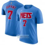 Camiseta Manga Corta Brooklyn Nets Kevin Durant Hardwood Classics Azul