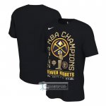 Camiseta Manga Corta Denver Nuggets 2023 NBA Finals Champions Locker Room Negro