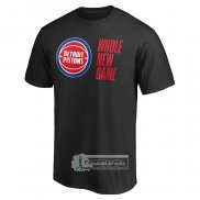 Camiseta Manga Corta Detroit Pistons Whole New Game Negro