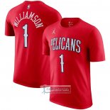 Camiseta Manga Corta New Orleans Pelicans Zion Williamson Statement Rojo