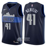 Camiseta Mavericks Dirk Nowitzki Statement 2017-18 Azul