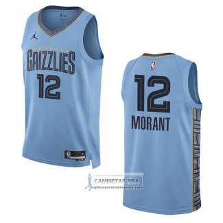Camiseta Memphis Grizzlies Ja Morant NO 12 Statement 2022-23 Azul