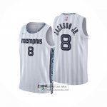 Camiseta Memphis Grizzlies Jackson Jr. NO 8 Ciudad 2025-26 Blanco