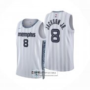 Camiseta Memphis Grizzlies Jackson Jr. NO 8 Ciudad 2025-26 Blanco
