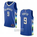Camiseta Milwaukee Bucks Bobby Portis NO 9 Ciudad 2022-23 Azul