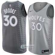 Camiseta Minnesota Timberwolves Aaron Brooks Ciudad 2018 Gris