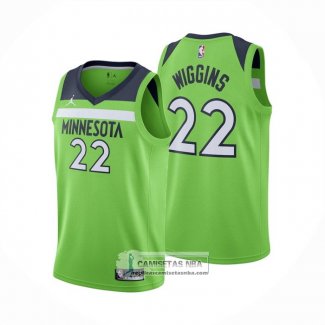 Camiseta Minnesota Timberwolves Andrew Wiggins NO 22 Statement 2020-21 Verde