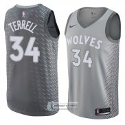 Camiseta Minnesota Timberwolves Jared Terrell Ciudad 2018 Gris