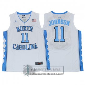 Camiseta NCAA North Carolina Johnson Blanco