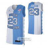 Camiseta NCAA North Carolina Tar Heels Michael Jordan NO 23 Split Azul Blanco
