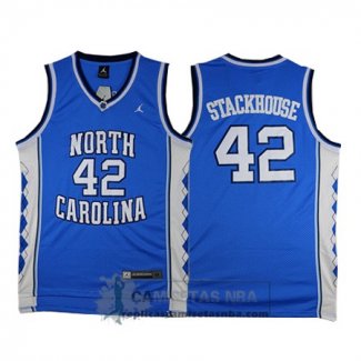 Camiseta NCAA Universidad de Carolina del Norte Stackhouse Azul