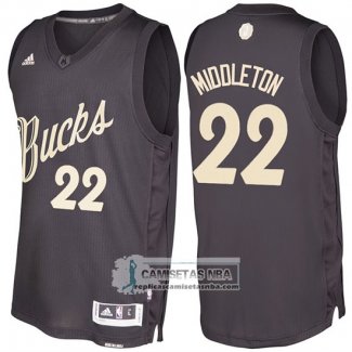 Camiseta Navidad Bucks Khris Middleton 2016 Negro