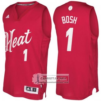 Camiseta Navidad Heats Chris Bosh 2016 Rojo