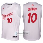 Camiseta Navidad Rockets Eric Gordon 2016 Blanco