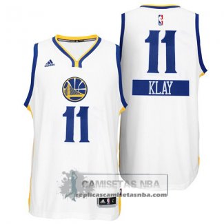 Camiseta Navidad Warriors Thompson 2014 Blanco